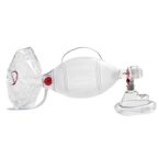 Pallone per rianimazione ambu monouso completo di maschera e reservoir