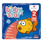 Pannolino babystar 3/6kg t2 21 pezzi