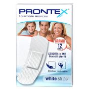 Cerotto white strips tessuto non tessuto bianco grande 12 pezzi