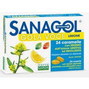 Sanagol gola voce senza zucchero limone 24 caramelle