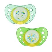 Chicco succhietto physio air luminoso silicone 0m+ 2 pezzi caucciu'