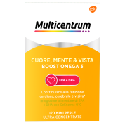 MULTICENTRUM CUORE MENTE E VISTA BOOST OMEGA 3 120 MINI PERLE