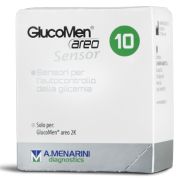 Strisce glucomen areo sensor per analisi del glucosio 10 pezzi