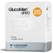 Strisce glucomen areo sensor per analisi del glucosio 25 pezzi