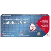 Autotest vih screening dell'hiv contiene 1 autotest + soluzione + bisturi + cerotto + garza + salvie