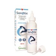 Sonotix detergente auricolare profondo cani e gatti flacone 120 ml + cannula corta rigida + cannula 