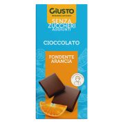 Giusto senza zucchero cioccolato fondente arancia 85 g