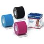 Benda adesiva leukotape k per taping fisioterapico larghezza 5 cm lunghezza 5 m colore nero in rotol